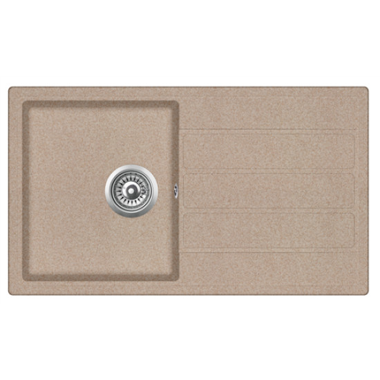 Evido EVIDO Easy 45S gránit mosogató, 760 x 440 mm, avena 105981 Gránit mosogatótálca