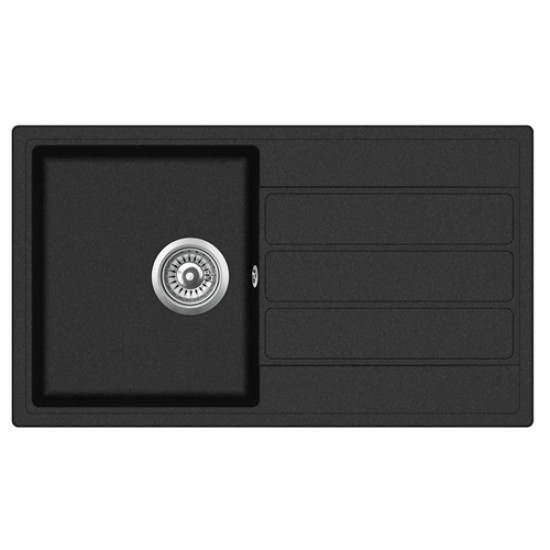 Evido EVIDO Easy 45S gránit mosogató, 760 x 440 mm, antracit 105982 Gránit mosogatótálca