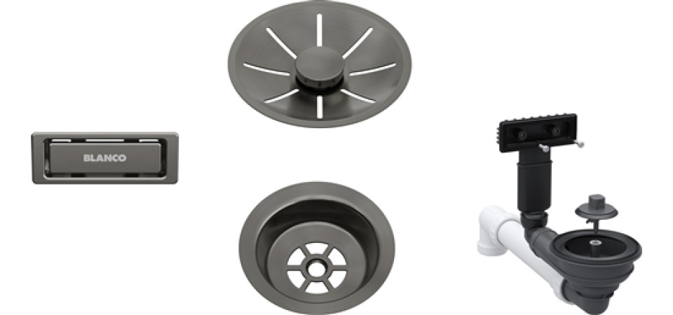 Blanco lefolyó szett 1x3,5 InFino satin dark steel 207424 Mosogatótálca tartozék