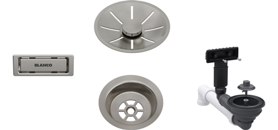 Blanco lefolyó szett 1x3,5 InFino satin platinum 207425 Mosogatótálca tartozék