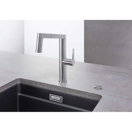 Blanco PushControl III nyomógomb lefolyó-távműködtetőhöz, satin dark steel 210676 Blanco tartozékok és kiegészítők