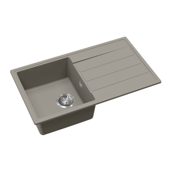 Evido EVIDO Easy 45S gránit mosogató, 760 x 440 mm, platina 442068 Gránit mosogatótálca