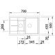 Blanco METRA 6 S Compact SILGRANIT mosogató, fehér, lefolyó-távműködtetővel 513468 Gránit mosogatótálca