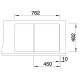 Blanco TIPO 45 S Compact natúr rozsdamentes acél mosogató, lefolyó-távműködtetővel 514104 Rozsdamentes acél mosogatótálca