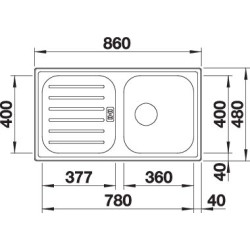 Blanco FLEX PRO 45 S mosogatótálca, natúr rozsdamentes acél, excenter nélkül (232887 mos+232250 lef) 521007 Rozsdamentes acél mosogatótálca