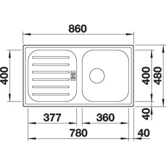 Blanco FLEX PRO 45 S mosogatótálca, natúr rozsdamentes acél, excenter nélkül (232887 mos+232250 lef) 521007 Rozsdamentes acél mosogatótálca