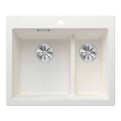 Blanco PLEON 6 Split SILGRANIT mosogató, balos, fehér 521693 Gránit mosogatótálca