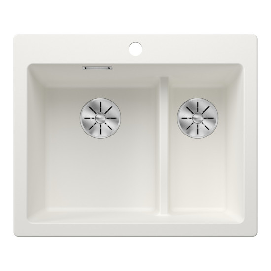 Blanco PLEON 6 Split SILGRANIT mosogató, balos, fehér 521693 Gránit mosogatótálca
