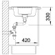Blanco ZIA 6 S SILGRANIT mosogató, fekete, lefolyó-távműködtetővel 526020 Gránit mosogatótálca