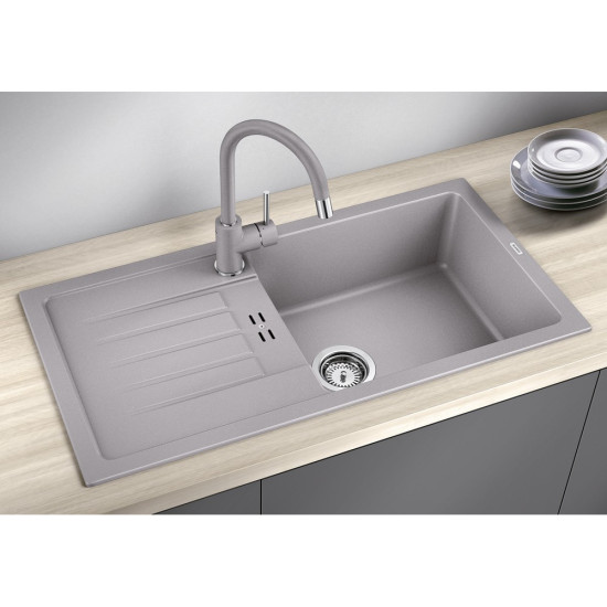 Blanco FAVUM XL 6 S SILGRANIT mosogató, fekete 526082 Gránit mosogatótálca