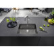 Blanco ZEROX 500-U Dark Steel rozsdamentes acél mosogató 526243 Rozsdamentes acél mosogatótálca