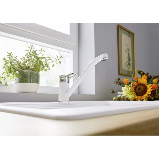 Blanco WEGA II csaptelep, fehér/króm, SILGRANIT-Look, HD 526408 Gránit csaptelep