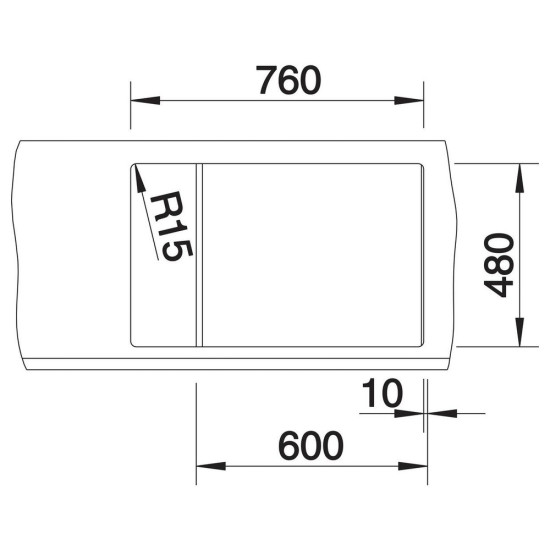 Blanco METRA 6 S Compact SILGRANIT mosogató, vulkánszürke, lefolyó-távműködtetővel 527297 Gránit mosogatótálca