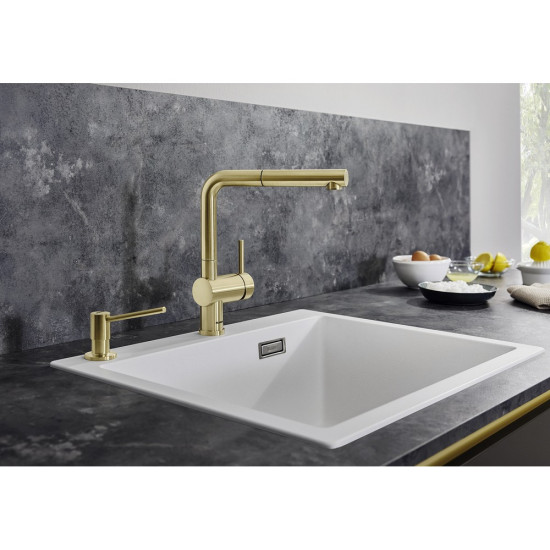 Blanco LINUS-S kihúzható fejes csaptelep, satin platinum, HD 527699 Rozsdamentes acél csaptelep