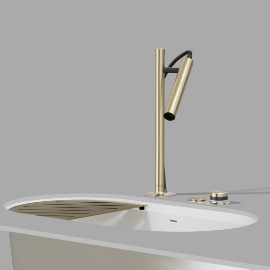 Blanco LUNEOO-S kihúzható fejes csaptelep satin gold, HD 527974 Gránit csaptelep