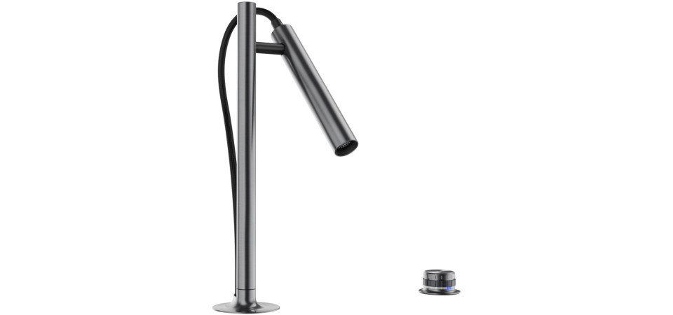 Blanco LUNEOO-S, kihúzható fejes csaptelep, satin dark steel, HD 527975 Gránit csaptelep