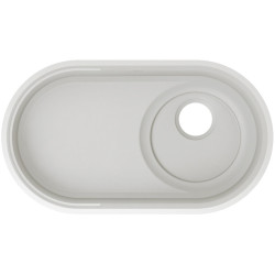 Blanco OOVALON 700-IF cloud white mosogató, VELGRANIT, lefolyó nélk. 527992 Gránit mosogatótálca