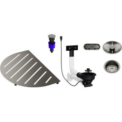 Blanco OOVALON lefolyó szett satin platinum 527997 Blanco tartozékok és kiegészítők