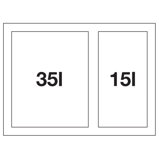 Blanco SELECT II Big 60/2 hulladéktároló rendszer 528147 Beépíthető hulladéktároló