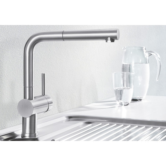 Blanco LINUS-S ECO kihúzható fejes csaptelep króm, HD 528152 Gránit csaptelep
