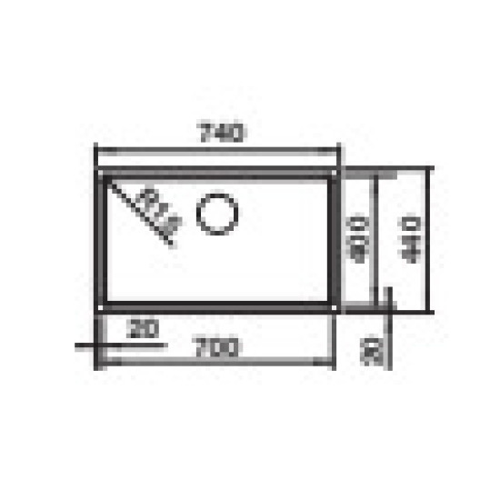 Blanco QUATO 700-U rozsdamentes mosogató 528231 Rozsdamentes acél mosogatótálca