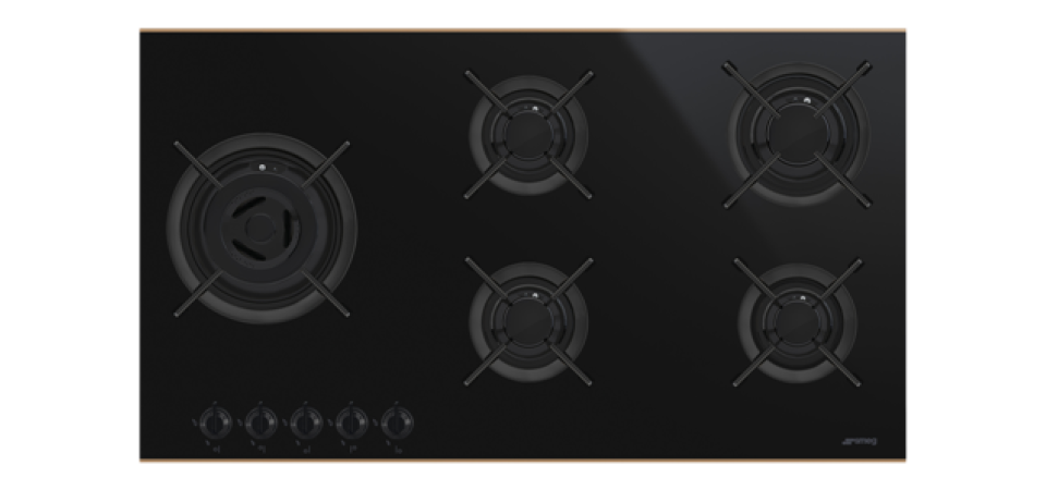 SMEG Dolce Stil Novo PV695 gáz főzőlap PV695LCNR Beépíthető gáz főzőlap SMEG Dolce Stil Novo PV695 gáz főzőlap PV695LCNR Beépíthető gáz főzőlap