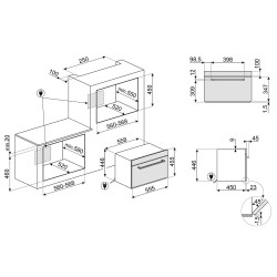 SMEG KOMPAKT KOMBINÁLT MIKROHULLÁMÚ SÜTŐ SO4401M1X Beépíthető villany sütő