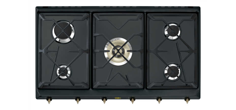 SMEG Colonial SRV896 gáz főzőlap SRV896AOGH Beépíthető gáz főzőlap SMEG Colonial SRV896 gáz főzőlap SRV896AOGH Beépíthető gáz főzőlap