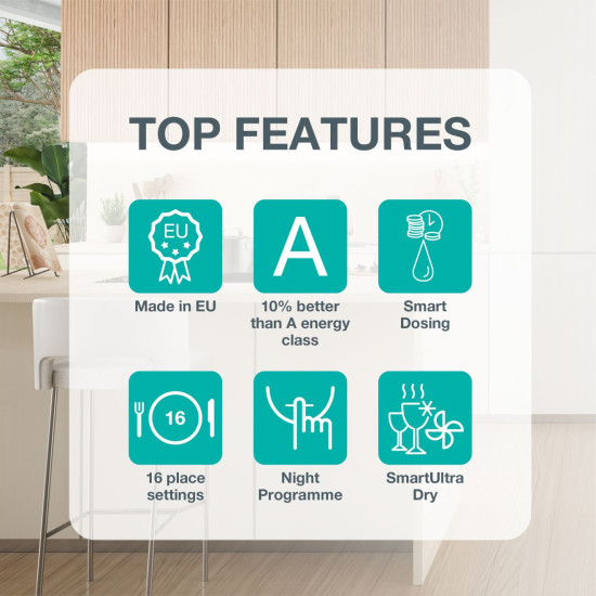 Gorenje GV693A65UVAD Beépíthető 12-15 terítékes mosogatógép