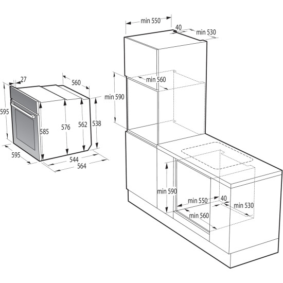 Gorenje BOS6747A01WG Beépíthető villany sütő