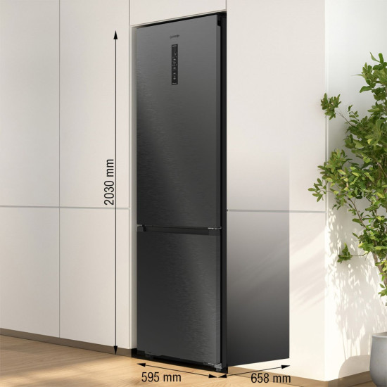 Gorenje NRB620C61BX4WFE Kombinált alulfagyasztós hűtőszekrény