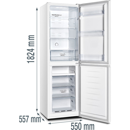 Gorenje NRK418DCW4 Kombinált alulfagyasztós hűtőszekrény