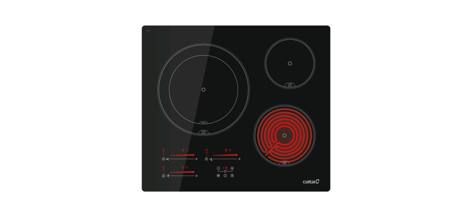 Cata CATA - Beépíthető kerámia főzőlap TDM-6003 BK Fekete Beépíthető kerámia főzőlap