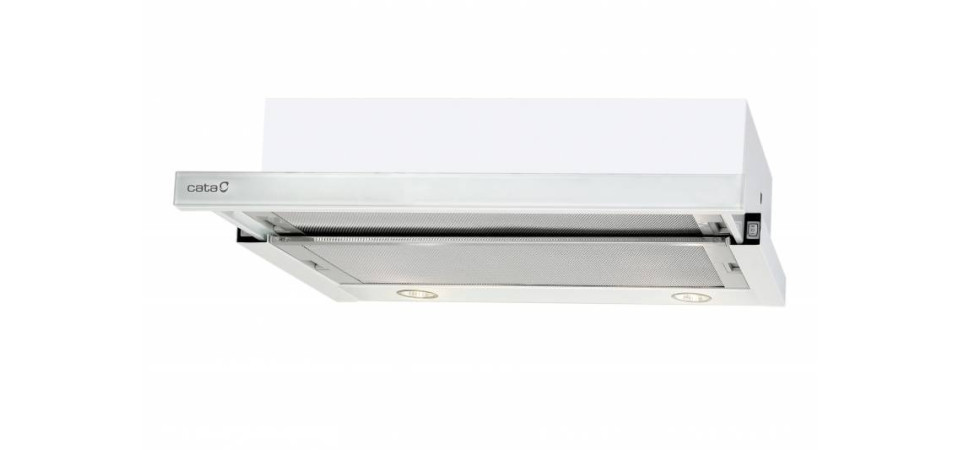 Cata Cata - Páraelszívó TF-2003/60 LED WHITE GLASS Kihúzható páraelszívó