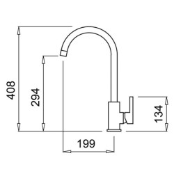 Elleci ELLECI - Csaptelep CADDY (C01) G40 nero MGKC0140 Gránit csaptelep