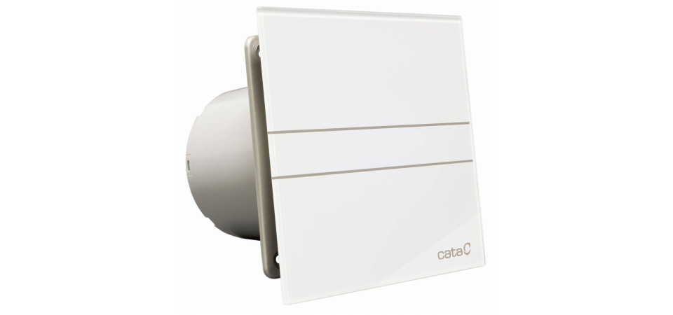 Cata Cata E-100G ventilátor üveg előlappal, fehér Axiális szellőztető ventilátor
