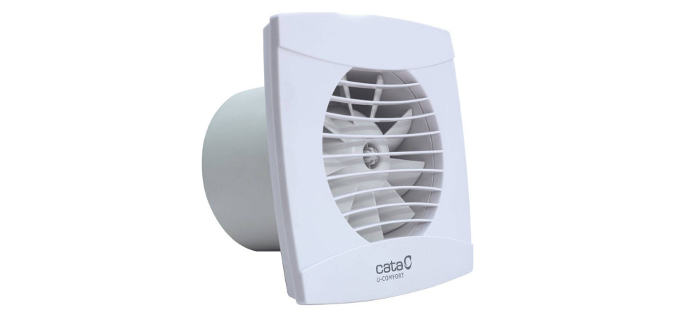 Cata Cata UC-10 Timer ventilátor utószellőztető funkcióval, pillangószeleppel, fehér Axiális szellőztető ventilátor