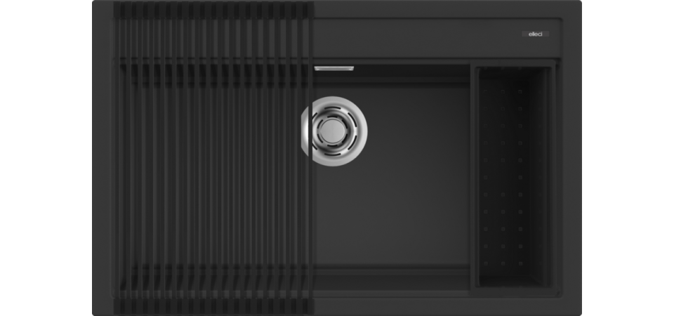 Elleci ELLECI - Mosogatótálca Best 130 Workstation Szett G40 Nero LGB13040K2 Mosogatótálca