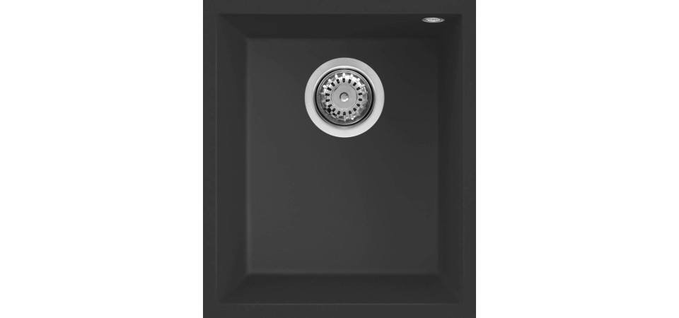 Elleci ELLECI - Mosogatótálca Quadra 100 UM G40 Nero munkalap alá szerelhető LGQ10040BSO Mosogatótálca