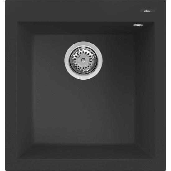 Elleci ELLECI - Mosogatótálca Quadra 102 G40 Nero LGQ10240 Gránit mosogatótálca