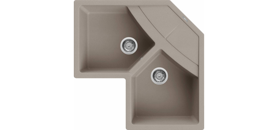 Elleci ELLECI - Mosogatótálca Unico CORNER sarok G43 Tortora LGUCOR43 Mosogatótálca