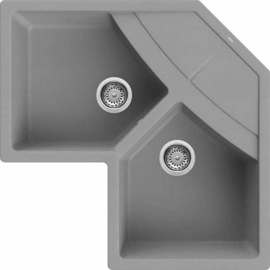 Elleci ELLECI - Mosogatótálca Unico CORNER sarok G48 Cemento LGUCOR48 Mosogatótálca