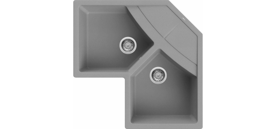 Elleci ELLECI - Mosogatótálca Unico CORNER sarok G48 Cemento LGUCOR48 Mosogatótálca