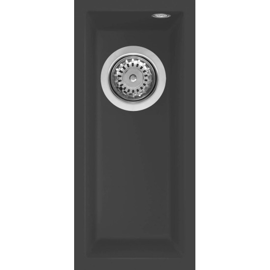 Elleci ELLECI - Mosogatótálca Quadra 50 UM M70 Nero Metal munkalap alá szerelhető LMQ05070BSO Mosogatótálca