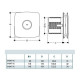 Cata Cata X-Mart 12 Inox Timer ventilátor utószellőztető funkcióval beépített pillangószeleppel Axiális szellőztető ventilátor