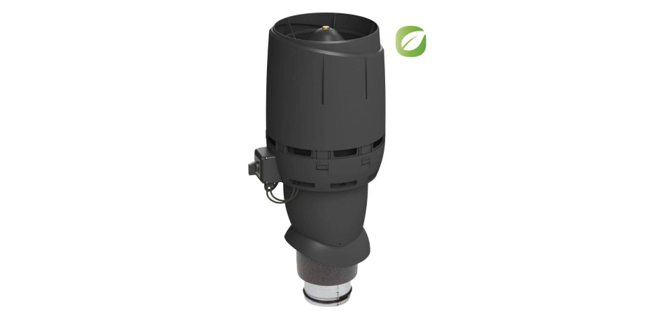 VILPE Vilpe ECo125P/500 FLOW tetőventilátor, fekete Szellőztető ventilátor tartozékok VILPE Vilpe ECo125P/500 FLOW tetőventilátor, fekete Szellőztető ventilátor tartozékok