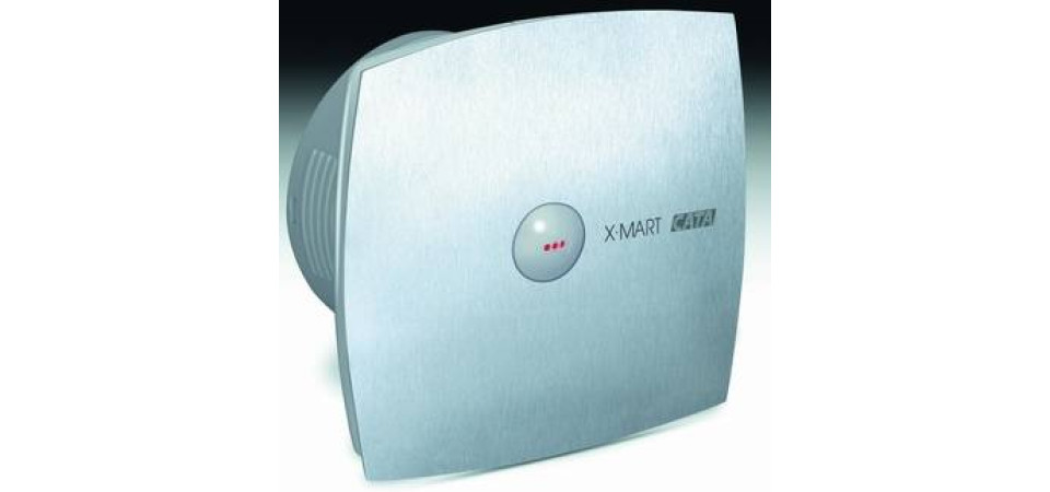 Cata Cata X-Mart 15 Matic Inox ventilátor automata előlapzárással, beépített pillangószeleppel Axiális szellőztető ventilátor