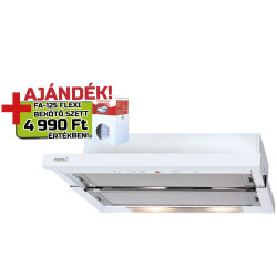 Cata Cata - Páraelszívó TF-5260 WH/L fehér (2 motoros) + FA125/3 bekötő szett Kihúzható páraelszívó