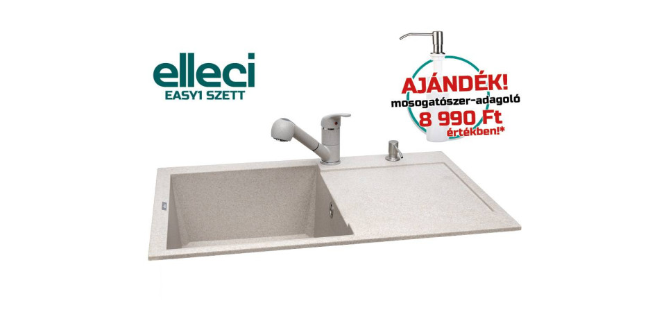 Elleci ELLECI - EASY1 szett EASY1SZETT Gránit mosogatótálca