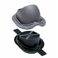 VILPE VILPE STEEL profilos átvezető elem, szürke Szellőztető ventilátor tartozékok